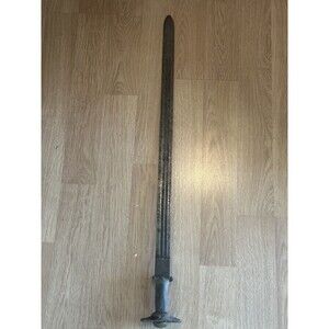 19th C. ETHIOPIAN SAIF SHOTEL SWORD ENGRAVED ABYSSINIAN GURADE HORN HILT